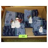 SNOWMEN BATH TOWELS, HAND TOWELS & WASH CLOTHS