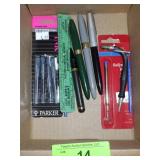 VINTAGE SHEAFFERS FOUNTAIN PEN W/ 14K NIB, ASST.>>