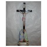 VINTAGE PORCELAIN HOLY WATER FONT 14 1/2"