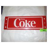 METAL COCA COLA STORE DISPLAY SIGN? 17 x 5 1/2