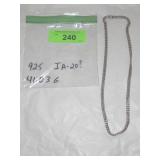 STERLING CHAIN MARKED 925 IA-20 ?  41.03 GRAMS