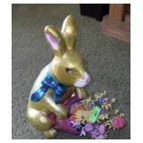 FOIL FAUX CHOCOLATE EASTER BUNNY PLANTER DECOR 25"