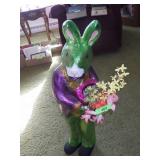 FOIL FAUX CHOCOLATE EASTER BUNNY PLANTER DECOR 36"
