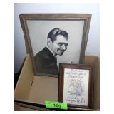 VINTAGE CLARK GABLE PHOTO, FRAMED PRINT