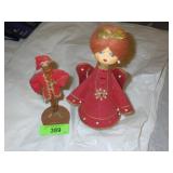 VINTAGE PIXIE FIGURINE & SANKYO MUSICAL FIGURINE