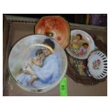 VTG NORITAKE NAPPY, HAND PAINTED PLATE, COLLECTOR>