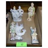 VINTAGE PORCELAIN FIGURINES & FIGURAL VASE
