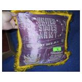 VINTAGE WWII U.S. ARMY SATIN PILLOW