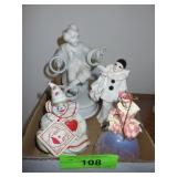 VTG SCHMID PIERROT LOVE FIGURINE, CLOWN MUSIC >>>>