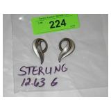 VINTAGE REBAJE STERLING EARRINGS  12.63 GRAMS