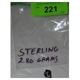 ENAMELED STERLING SERVICE PIN  2.80 GRAMS