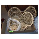 MINI WICKER PEACOCK DOLL CHAIRS / PLANT STANDS