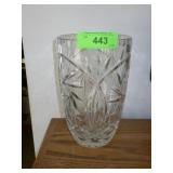 CRYSTAL VASE  8 3/4" TALL