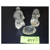 JESUS, JOSEPH & MARY GLASS FIGURINES CZECH REP.