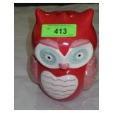 VALENTINES DAY OWL COOKIE JAR