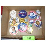 VINTAGE PINBACK BUTTONS - POLITICAL & LOCAL