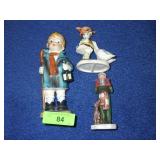 ASST. FIGURINES, STIFF LACE HAT DECOR