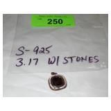 STERLING PENDANT MARKED S-925 (MISSING SMALL>>>>