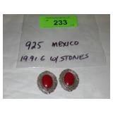 VTG STERLING EARRINGS MARKED 925 MEXICO 19.91 G>>>
