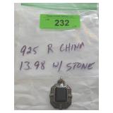 VTG STERLING & MARCASITE PENDANT MARKED 925 R ?>>>