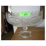 ZAJECAR ? CRYSTAL PEDESTAL BOWL 11 x 5 x 7 1/2