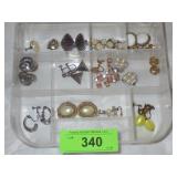 COSTUME JEWELRY - EARRINGS IN  CASE