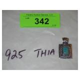 STERLING PENDANT W/ STONE MARKED 925  THIA