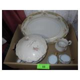 VTG CHAMBER POT W/ LID, CREAM & SUGAR, PLATTER>>>
