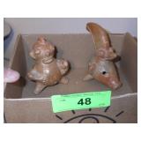 VINTAGE CLAY POTTERY FLUTES