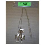 VINTAGE ? MYAN AZTEC FIGURAL PENDANT NECKLACE