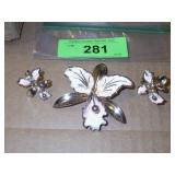 VINTAGE BROOCH / PIN & EARRING SET