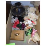 B.O. CANDY DISPENSER, WOODEN PLAYING CARD BOX W/ >