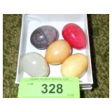 5 SMALL MARBLE EGGS