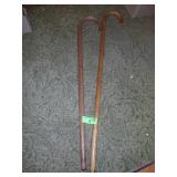 2 VINTAGE WOODEN CANES