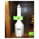 VINTAGE MILK GLASS BARBER WATER BOTTLE