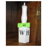 VINTAGE MILK GLASS BARBER WITCH HAZEL BOTTLE