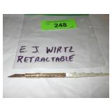 VTG E.J. WIRTZ SEAMLESS RETRACTABLE FOUNTAIN PEN