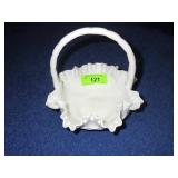 VINTAGE FENTON? MILK GLASS BASKET
