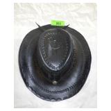 VINTAGE TOOLED LEATHER HAT (7)
