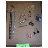 RAFAELIAN FLAG PIN, W. GERMANY CAMEO EARRINGS, >>>