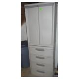 PLASTIC STORAGE CABINET W/ DRAWERS 26 x 18 x 71>>>