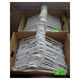 2 BL- PLASTIC CLOTHES HANGERS (SOME HEAVY DUTY)