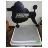 WOODEN POODLE CUTOUT, STEP / RISER