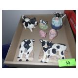 CERAMIC COW SWITCHPLATE COVERS, COW CONDIMENT>>>