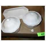 PFALTZGRAFF HERITAGE WHITE CASSEROLES (1 WITH>>>>>