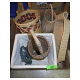LINED STORAGE BASKET, HANDMADE BASKET, BASKETS
