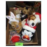 ASST. CHRISTMAS PLUSH ANIUMALS (SOME B.O.), BRIDE>
