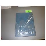 1954 RACINE WIS. YEARBOOK THE LANCE