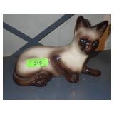 VINTAGE CERAMIC SIAMESE CAT 12"