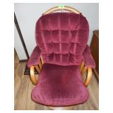 BENTWOOD PLATFORM SWIVEL ROCKER